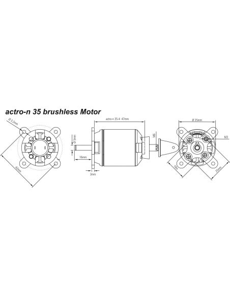Moteur electrique actro-n 35-4-1100