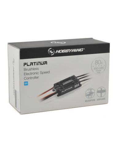 Variateur modelisme ESC Controleur Brushless 3-6S 80A Platinum V4 HOBBYWING