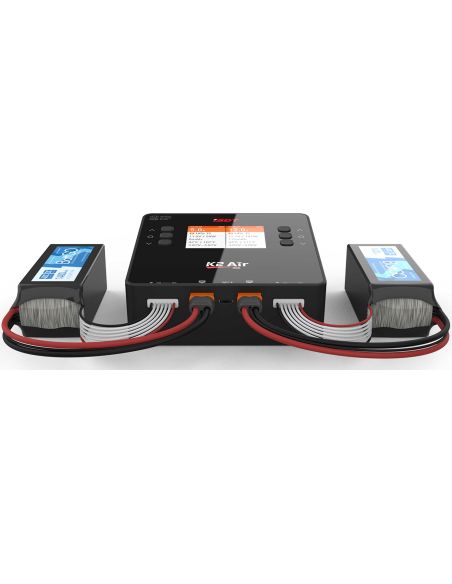 Chargeur modélisme ISDT K2 Air Dual Charger 200 (500)W x2 AC/DC Chargeur 1-6S avec technologie BattAir