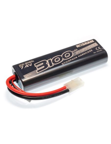 Accu Lipo Stickpack hardcase 7,4V 3100mAh 50C - Tamiya plug