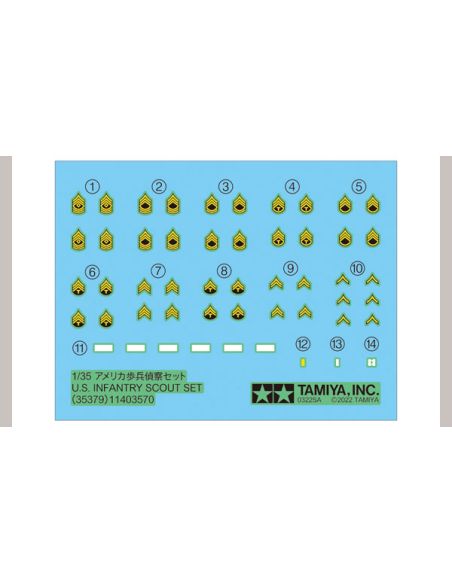 Modelisme maquette Groupe d'éclaireurs U.S. 2é G.M. Tamiya