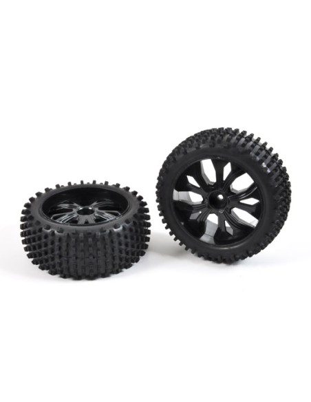Pneus Av /jantes noires (2p)