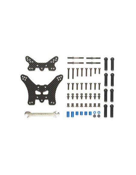 Supports amortisseur carbone TT02B