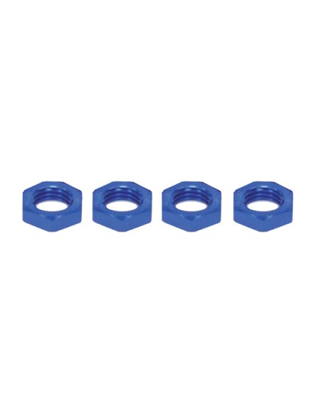 Ecrou alu 17mm Bleu (4p)