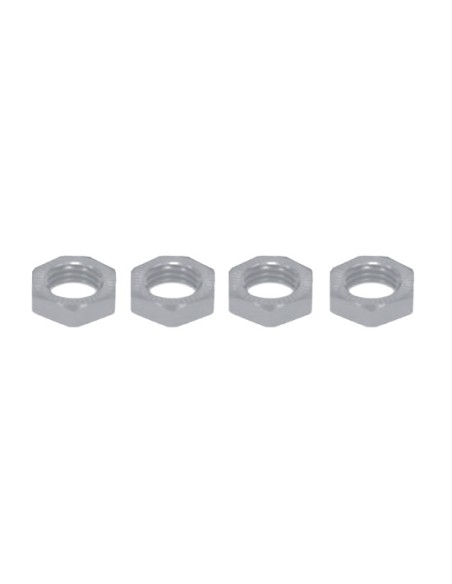 Ecrous de roues alu 17mm gris (4p)