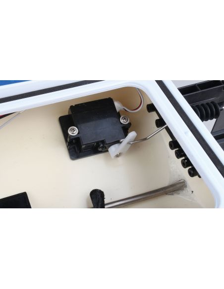 Bateau rc modélisme BATEAU À MOTEUR BLADE MONO BLANC/BLEU 2,4 GHZ JUSQU'À 40 KM/H