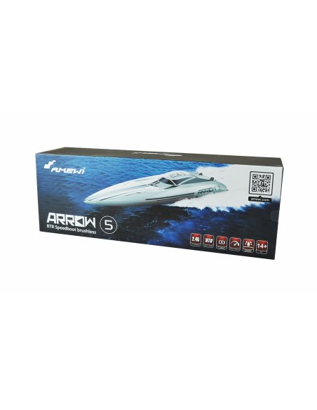 Bateau ARROW 5 MONO HORS-BORD BRUSHLESS 633MM 2.4GHZ RTR