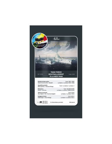 Maquette statique Heller Starter Kit Task Force - Ravitaillement à la mer 1968 1/400