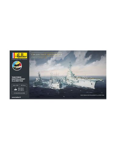 Maquette statique Heller Starter Kit Task Force - Ravitaillement à la mer 1968 1/400