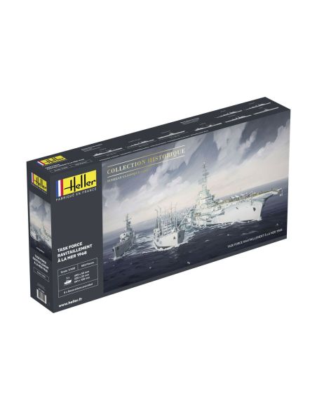 Maquette statique Heller Starter Kit Task Force - Ravitaillement à la mer 1968 1/400