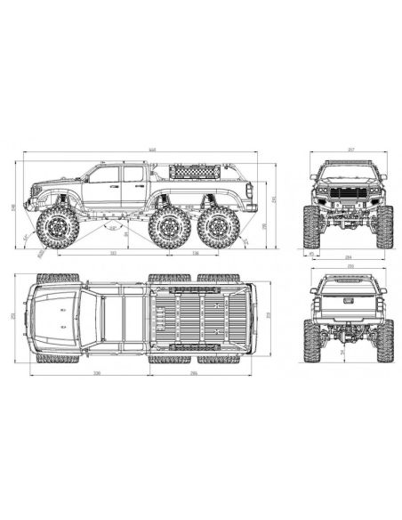 Crawling kit - AT6 EMO 6x6 1/10 RTR Kit (blue) | Ventedemodelisme.fr