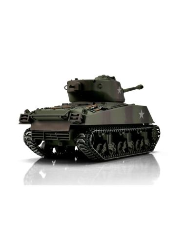Char d'assaut radiocommandé, 1/16 RC M4A3 Sherman 76mm camo IR Servo