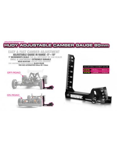 Équerre de carrossage réglable 80mm