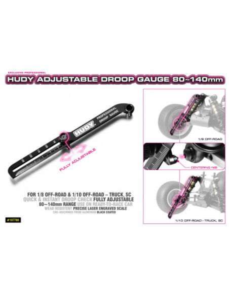 Jauge de réglage longueur amortisseur 80-140mm