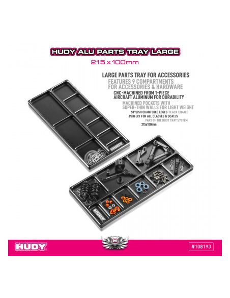 Plateau alu Hudy large 215x100mm
