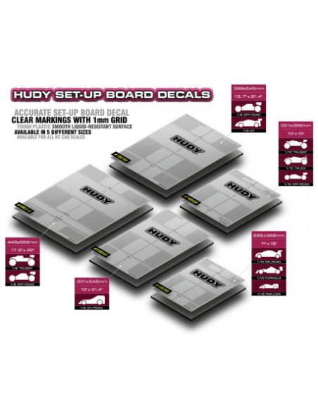 Autocollant 331x386mm pour Planche 1/10 TT