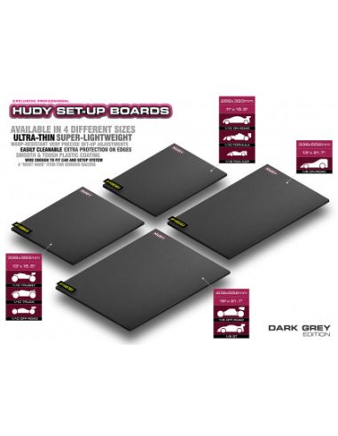 Planche de réglage TT 1/8 et GT - Gris foncé