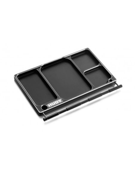 Plateau alu Hudy pour accessoires et lampe de stand