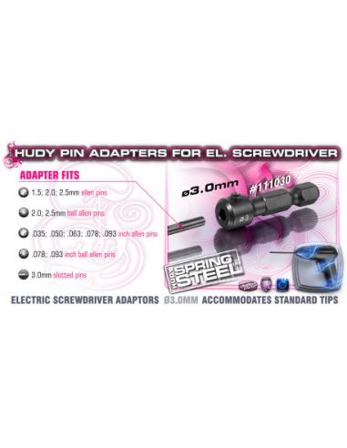 Adaptateur visseuse 3.0mm