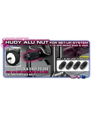 Ecrous roue banc de réglage 1/10 TT (4)