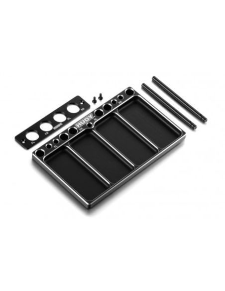 Plateau alu Hudy pour diffs et amortisseurs TT 1/10