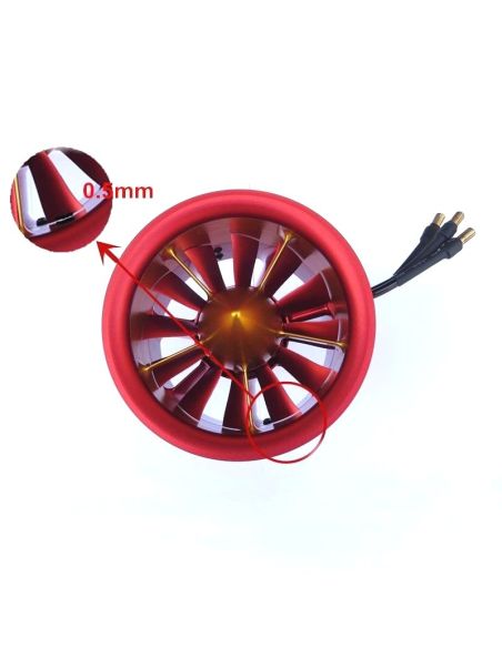 Aéromodélisme, avion RC Turbine EDF JP HOBBY 70MM 12 Pales V2 + Moteur 4-6S 2250KV (CCW)