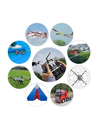 Radiocommande AT9S Pro 10/12-Channels radio (Mode 1) with R9DS Receiver