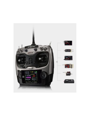Radiocommande AT9S Pro 10/12-Channels radio (Mode 1) with R9DS Receiver