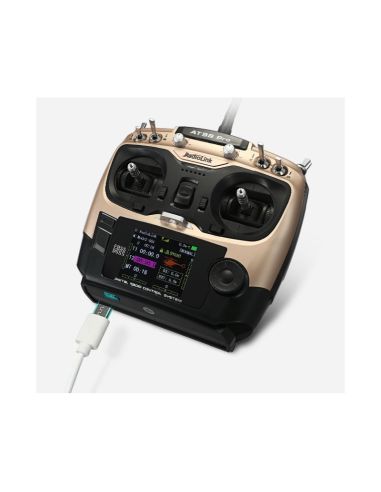 Radiocommande AT9S Pro 10/12-Channels radio (Mode 1) with R9DS Receiver