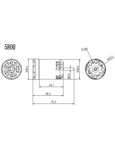 Modelisme moteur Robbe Modellsport RO-POWER TORQUE X-36 800 K/V MOTEUR BRUSHLESS
