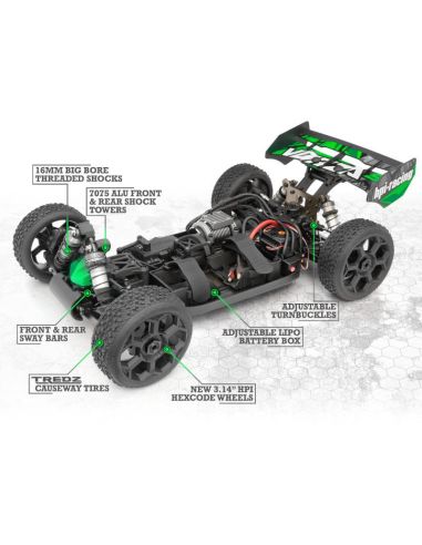 VOITURE BUGGY VORZA S FLUX | Ventedemodelisme.fr
