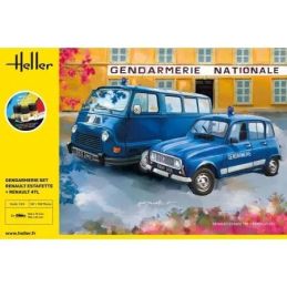 STARTER KIT Gendarmerie Set Renault Estafette + Renault 4TL 2