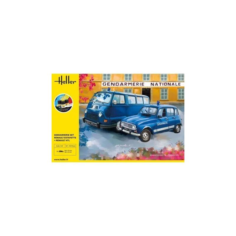 STARTER KIT Gendarmerie Set Renault Estafette + Renault 4TL