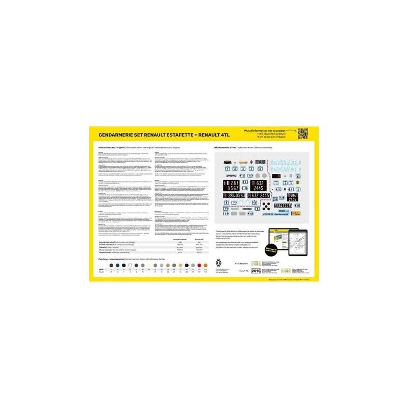 STARTER KIT Gendarmerie Set Renault Estafette + Renault 4TL