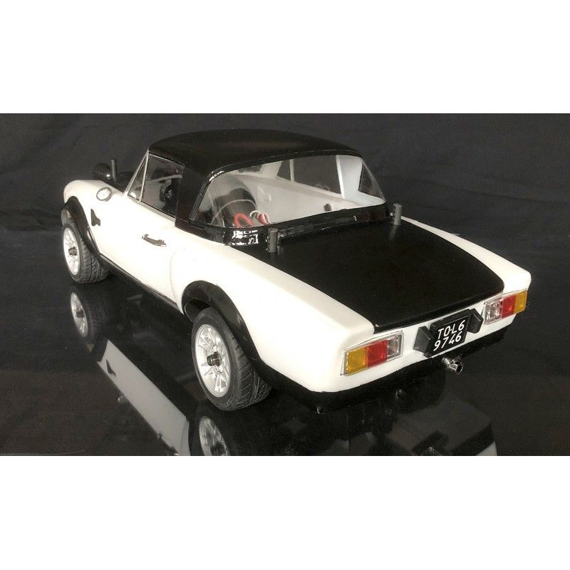 Voiture Rally Legends FIAT 124 Abarth Rally White-Black RTR