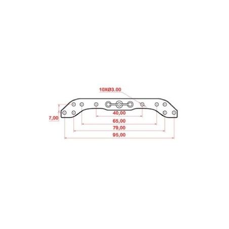 OPServos - Palonnier double Alu 25T 95mm d3mm