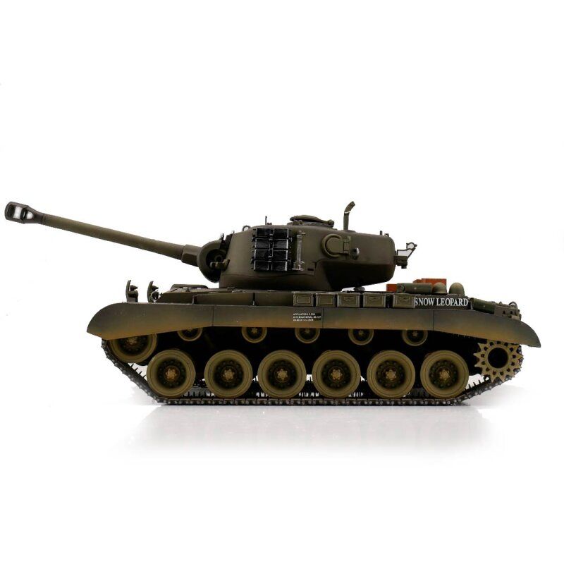 1/16 RC M26 Pershing Snow Leopard vert BB (chenilles métalliques)