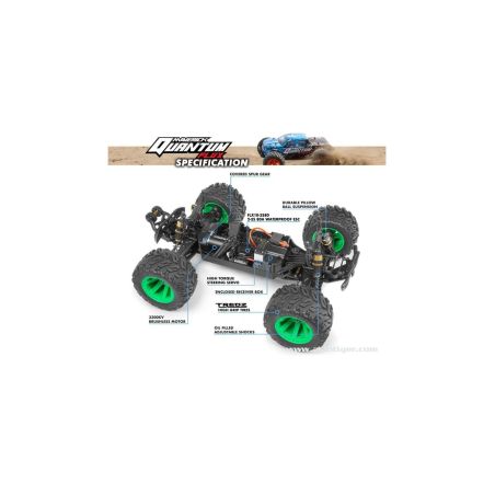 QUANTUM MT 1/10 4X4 FLUX ARGENT | Ventedemodelisme.fr