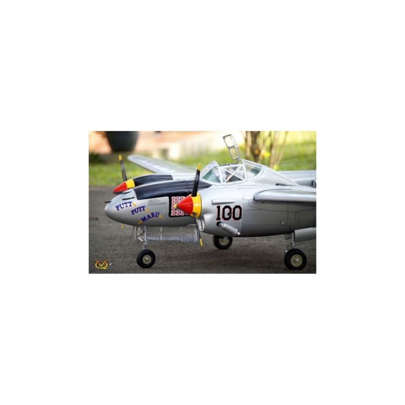 Avion VQ Model P-38 twin 2.1m version verte
