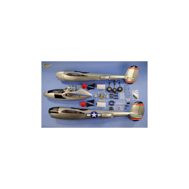 Avion VQ Model P-38 twin 2.1m version verte