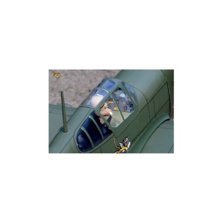 Avion VQ Model P-40 Kitty Hawk 1.57m + Saito FA-62B Moteur methanol 4 temps