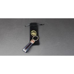 Key fob in style-leather with decorative stitching 2