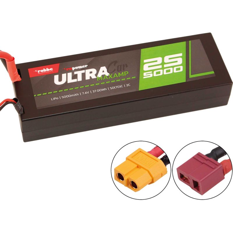 Robbe Modellsport RO-POWER ULTRA MAXAMP CAR 5000MAH 7,4 VOLT 2S 35(70)C LIPO BATTERIE PRISE T-(XT-60)