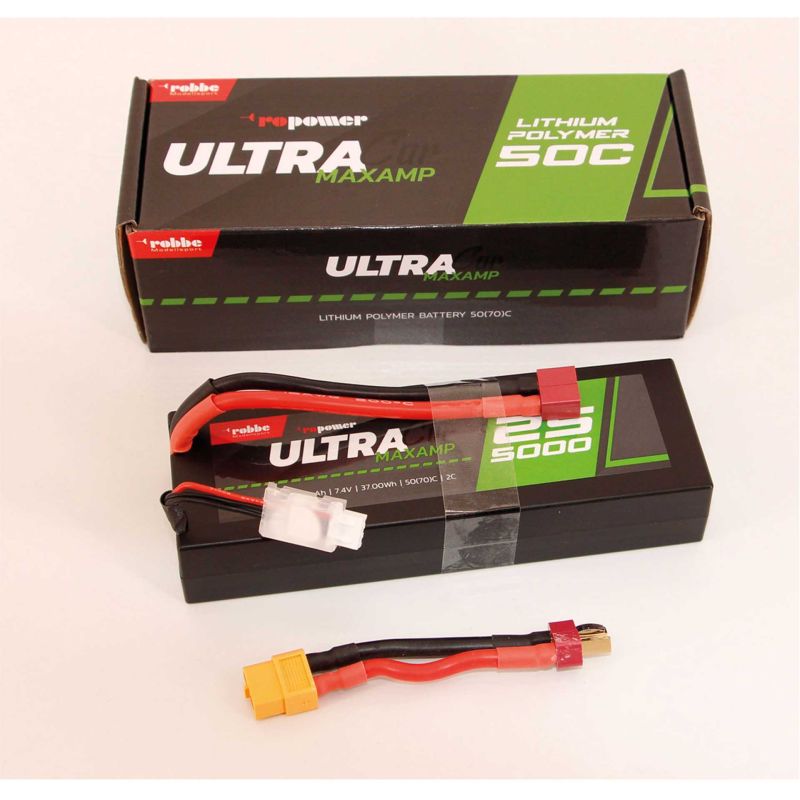 Robbe Modellsport RO-POWER ULTRA MAXAMP CAR 5000MAH 7,4 VOLT 2S 35(70)C LIPO BATTERIE PRISE T-(XT-60)