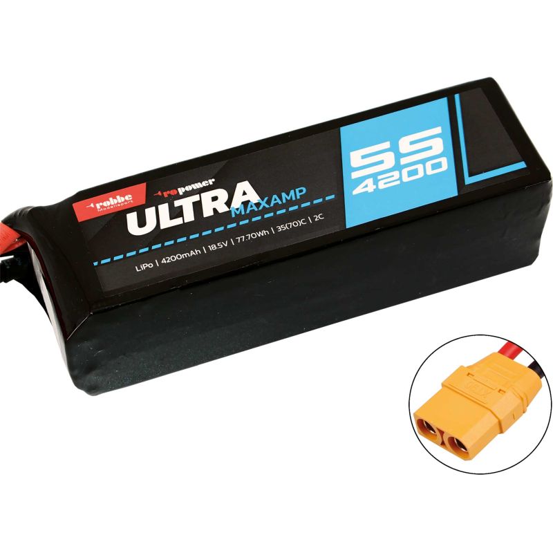 Robbe Modellsport RO-POWER ULTRA MAXAMP 4200MAH 18,5 VOLT 5S 35(70)C BATTERIE LIPO