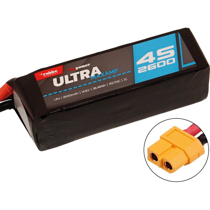Robbe Modellsport RO-POWER ULTRA MAXAMP 2600MAH 14,8 VOLT 4S 35(70)C BATTERIE LIPO
