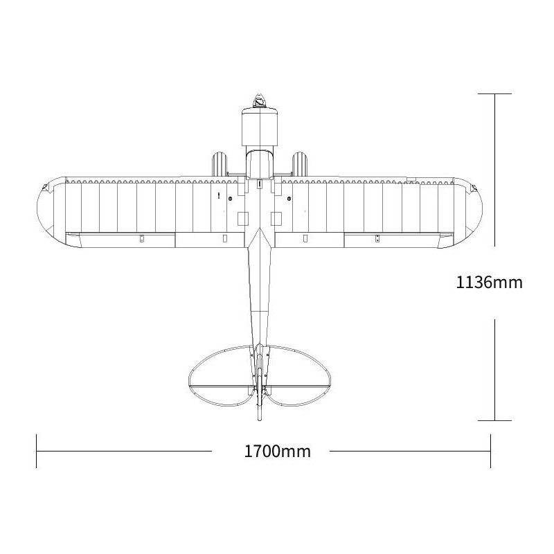 1/8 Plane 1700mm PA-18 Super Cub PNP kit with Float & reflex system