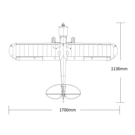 1/8 Plane 1700mm PA-18 Super Cub PNP kit with Float & reflex system