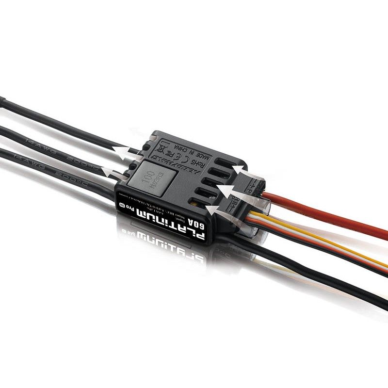Platinum Pro 60A 2-6s BEC 7A for 450 Heli 3D and .50 Plane