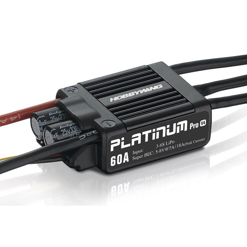 Platinum Pro 60A 2-6s BEC 7A for 450 Heli 3D and .50 Plane